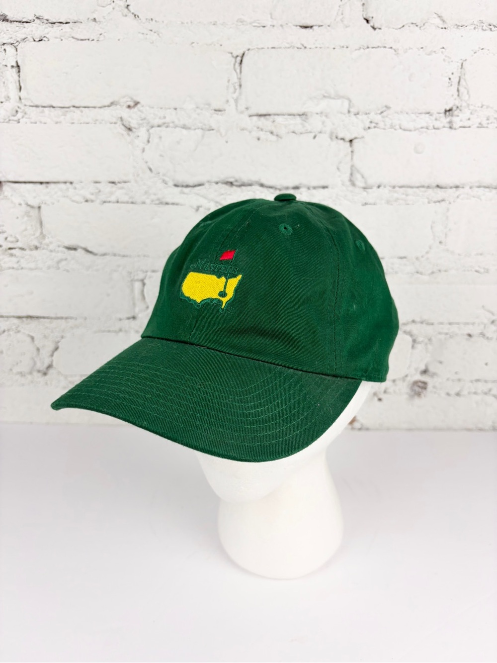 Masters Green 100% Cotton Adjustable Back Patch Front Golf Hat